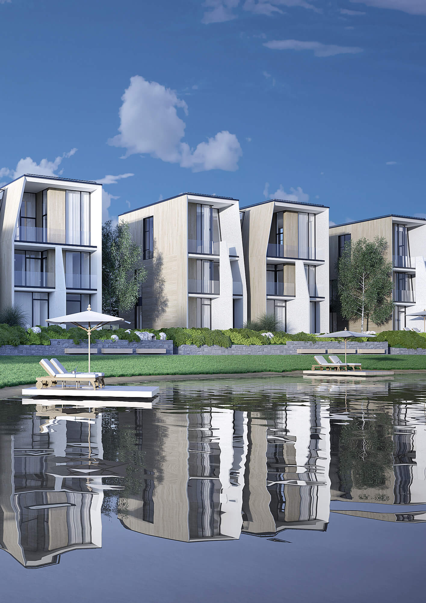apartment buildings