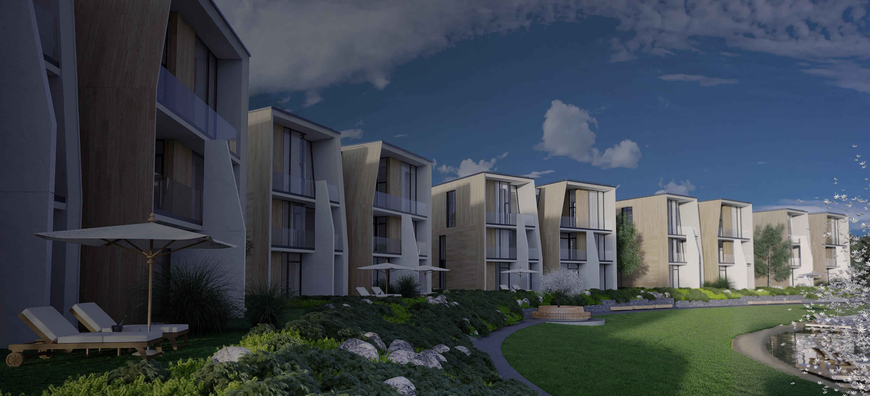 apartment buildings